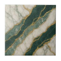 Mármore Branco Verde Luxuoso com Veias Douradas