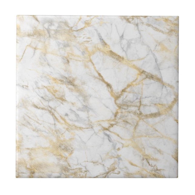 Mármore Cinza Branco Dourado Moderno Chic Stylish  (Frente)