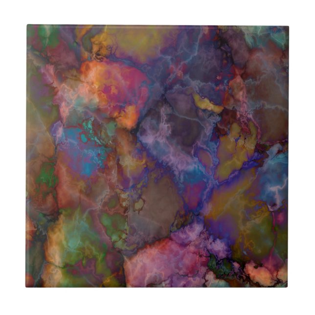 Mármore da calcopirite do minério de pavão (Frente)