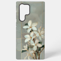 Mármore de Linha Dourada Flor de Magnólia Branca