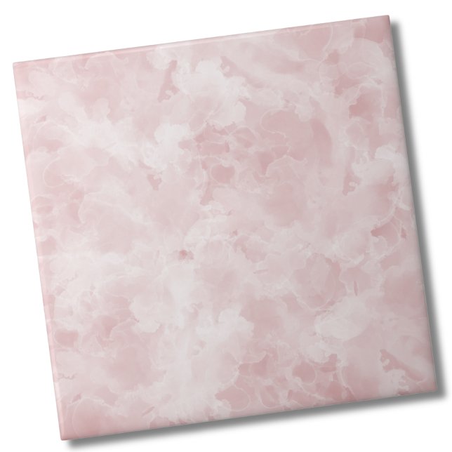 Mármore elegante - Cor-de-rosa (Elegant Marble Blush Pink Ceramic Tile)