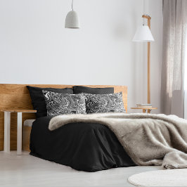 Mármore Líquido abstrato Preto e Branco