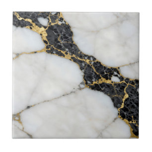 Mármore Luxo Preto Branco Dourado