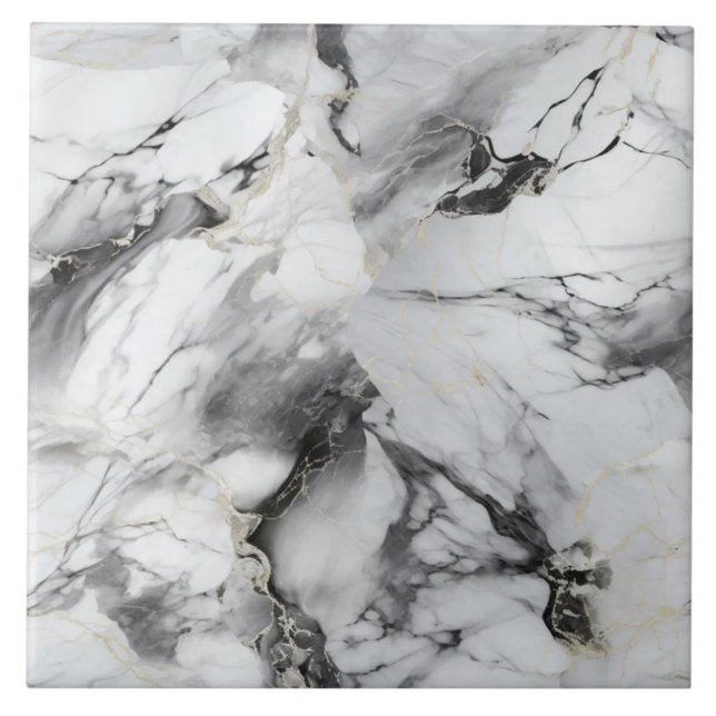 Mármore Luxuoso Abstrato Moderno (The complete printed tile design. Tiles sold individually.)