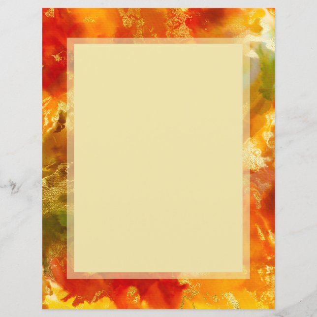 Mármore, ouro, papel de carta de tinta verde (Frente)