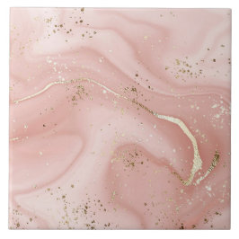 Mármore Rosa Bege com Glitter Dourado Padrão Abstr