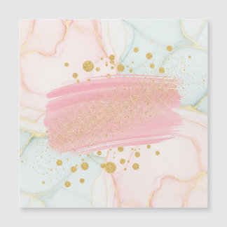 Mármore Rosa e Verde Água com Pincelada de Glitter