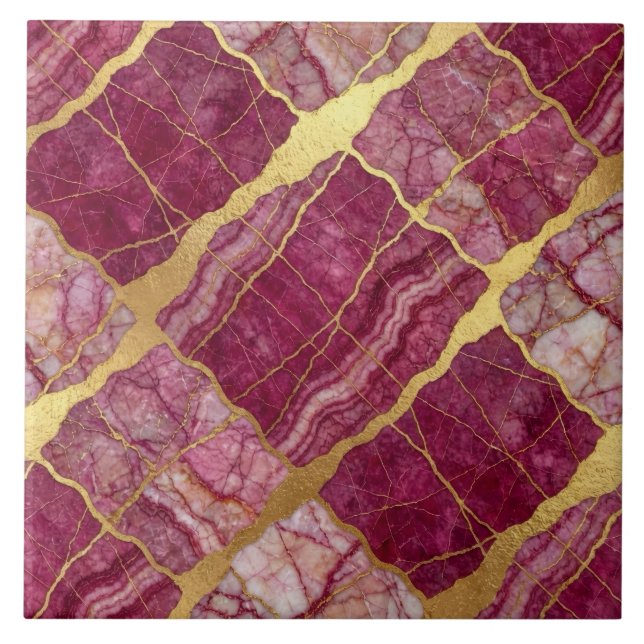 Mármore Rosa Malva e Dourado (Frente)