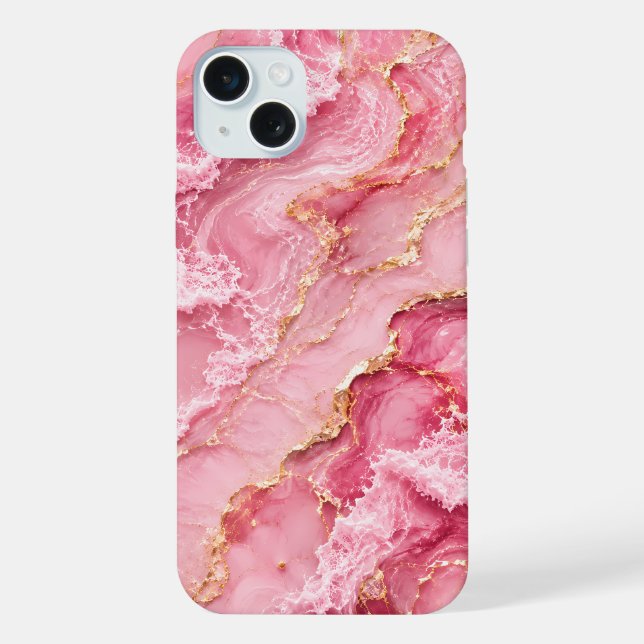 Mármore Rosa Oceano Luxo com Veias Douradas (Verso)