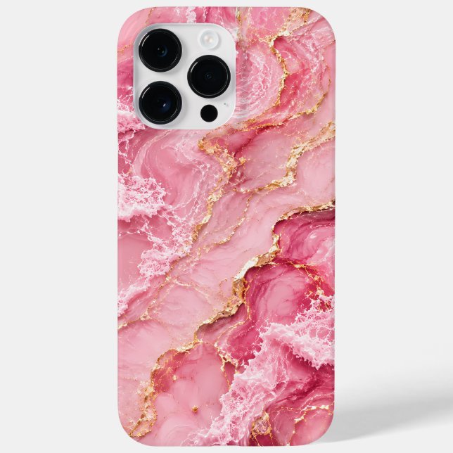 Mármore Rosa Oceano Luxo com Veias Douradas (Verso)