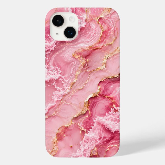 Mármore Rosa Oceano Luxo com Veias Douradas (Verso)