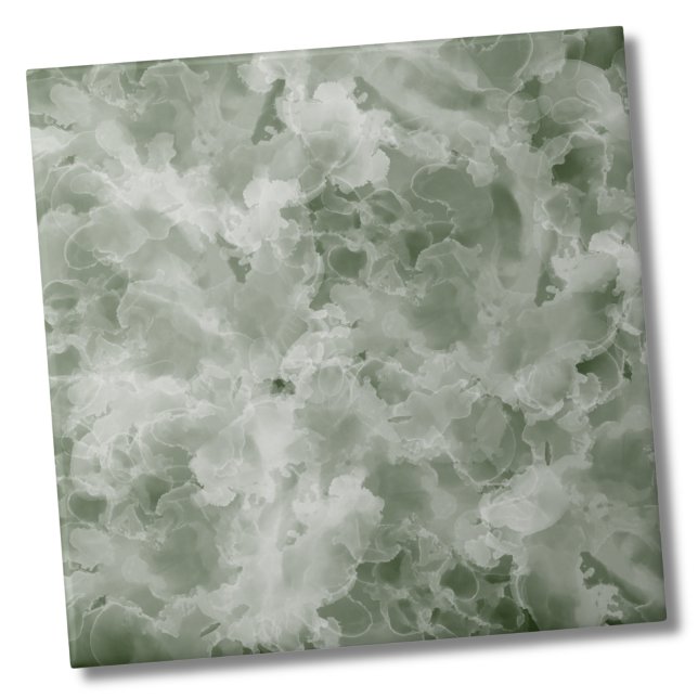 Mármore Simples Verde Escuro (Simple Marble Dark Green Ceramic Tile)