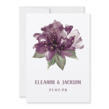 Maroon Burgundy Poppy Elegante Convite Para Casame