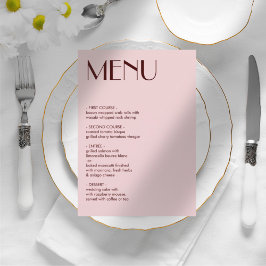 Maroon e menu estético rosa pálido