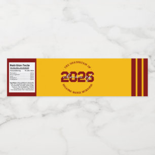 Maroon e Rótulos de Garrafas de Água para Formataç