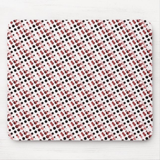 Maroon Retro Bubbles Mousepad (Frente)