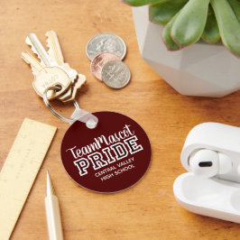 Maroon School Pride Mascot Name Chaveiro