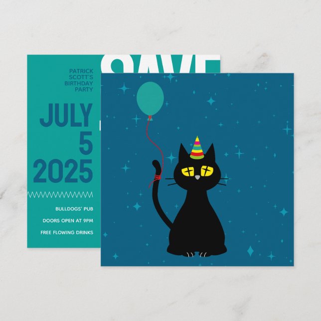 MARQUE A DATA! - Cartão de Aniversário Divertido d (Frente/Verso)