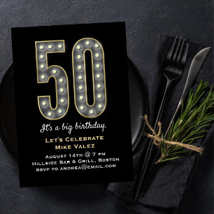 Marquee 50 Anos Aniversário Convite
