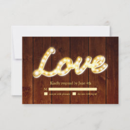 Marquee Lights RSVP - conselho de celeiro