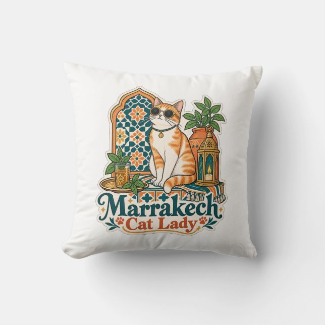 Marrakech Gata Senhora Almofada de Arremesso | Dec (Frente)