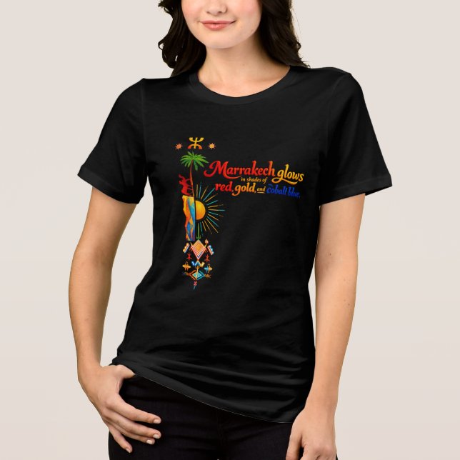 Marrakech Glows – Vibrant Moroccan Art Tee (Frente)