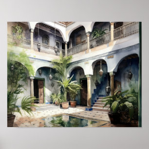Marrakech Riad Marroquino Pintura Impressão