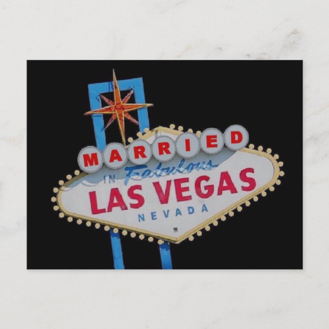 MARRIDO No Fabuloso Cartão Postal De Las Vegas (Frente)