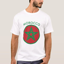 Marrocos - Camiseta da Bandeira Marroquina.