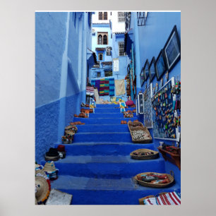 Marrocos Chefchaouen Wall Decor, Poster, Impressão