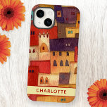 Marrocos Watercolor Personalizado<br><div class="desc">Pintura aquosa da aldeia de Ait Benhaddou,  no Marrocos. Apresenta cores vivas e arquitetura distintiva. Altere o nome para personalizar. Arte original de Nic Squirrell.</div>