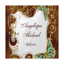 Marrom aqua dourado país RESPOSTA casamento