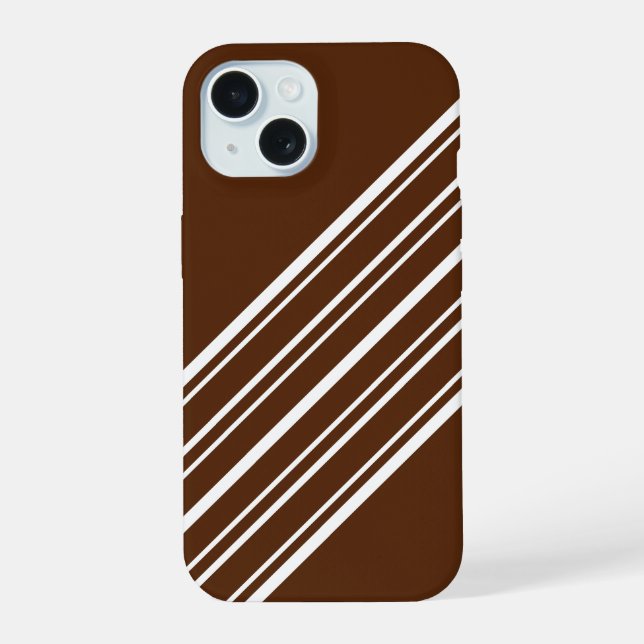 Marrom Chocolate com Listras Brancas (Verso)