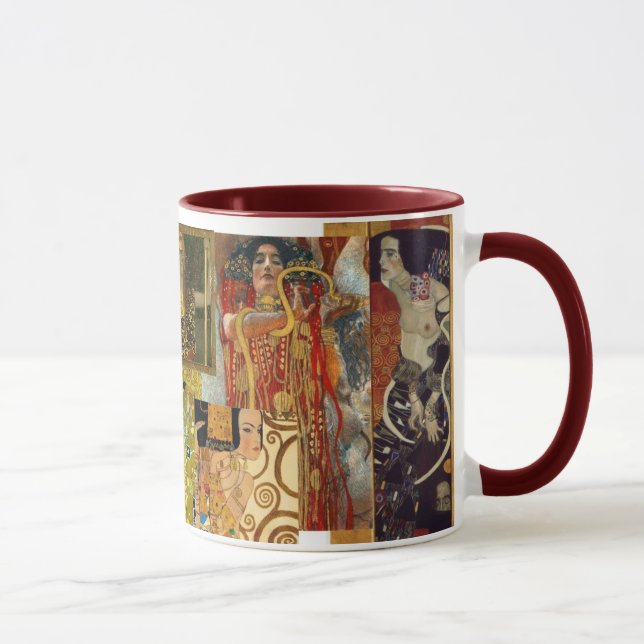 Marrom da caneca da colagem de Klimt (Direita)
