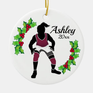 Marrom do Enfeites de natal de Luta personalizado