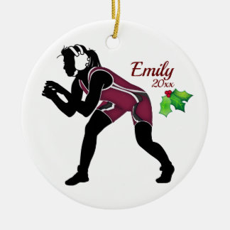 Marrom do Enfeites de natal de Luta personalizado