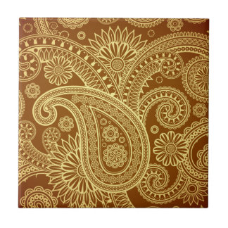 Marrom e ouro paisley pattern.png