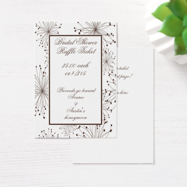 Marrom e White Dandelion Fluff Raffle (Mesa)