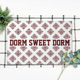Marrom Fancy Damask Divertido Tapete de Entrada Es
