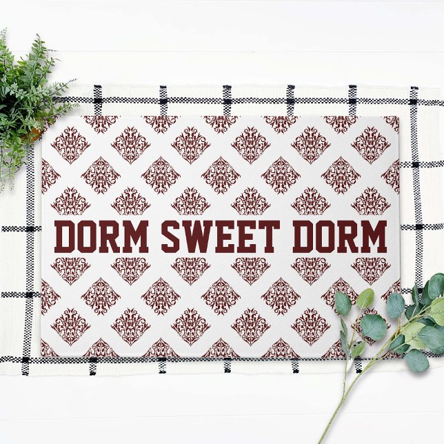 Marrom Fancy Damask Divertido Tapete de Entrada Es (Criador carregado)