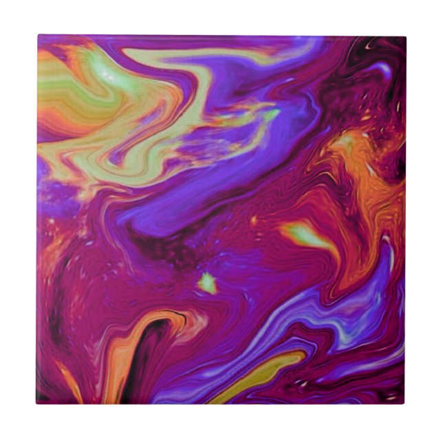 Marrom marcado, azul, púrpura, amarelo (Frente)