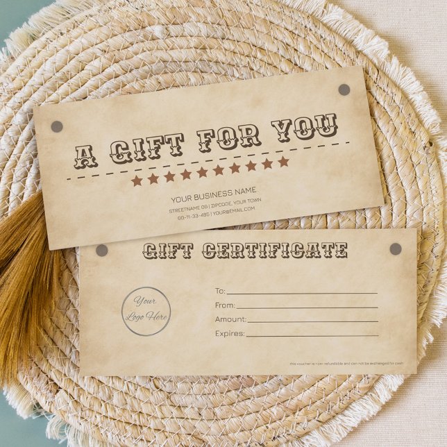 Marrom ocidental com o logotipo do certificado de  (Criador carregado)