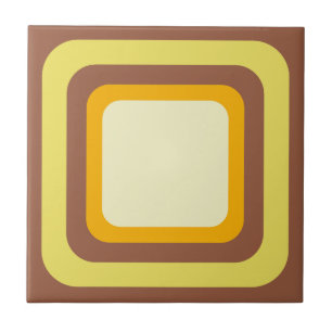 Marrom Retro Amarelo Laranja Bege