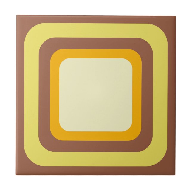 Marrom Retro Amarelo Laranja Bege (Frente)