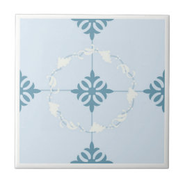 Marroquino azul e branco azulejo modelado