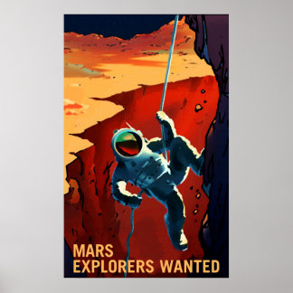 Mars Explorers Queria - Poster de Recrutamento