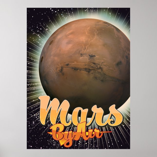 Mars Por Air Vintage poster (Frente)