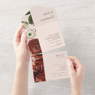 Marsala Autumn Floral Fecho E Envio