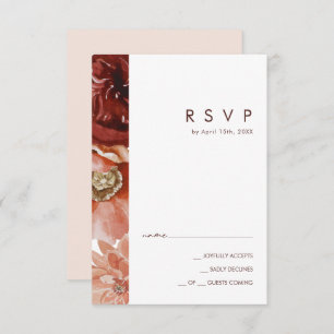 Marsala Autumn Floral   Placa RSVP Blush