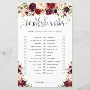 Marsala burugndy gold floral ela iria jogar prefer